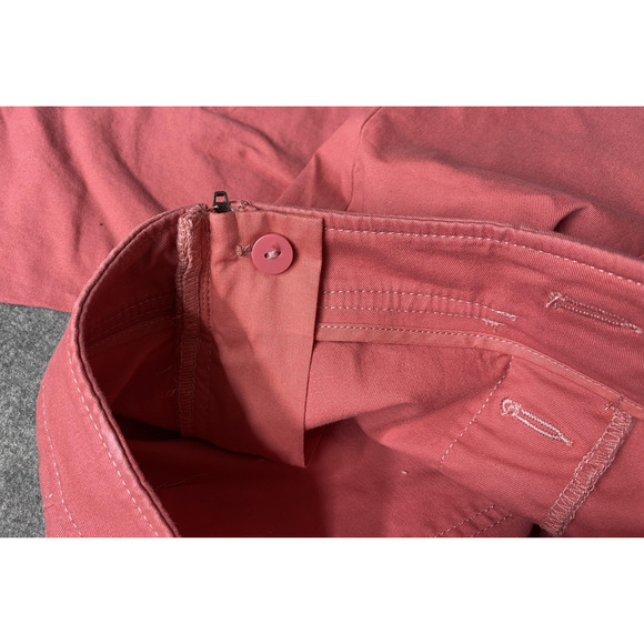 LOFT Pants Womens 8 Coral Sailor Wide Leg High Rise Button Front Chino - Picture 10 of 16